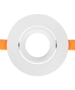 kelvo® OMEGA KLV-101-0037 Χωνευτό Κινούμενο Φωτιστικό Downlight Σποτ για Λάμπα MR16 με Ντουί GU10 AC 220-240V IP20 – Λευκό Ματ – Μ10.5 x Π10.5 x Υ2.2cm / Q7.5cm