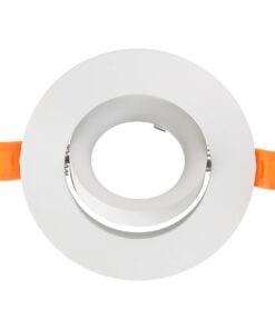 kelvo® OMEGA KLV-101-0037 Χωνευτό Κινούμενο Φωτιστικό Downlight Σποτ για Λάμπα MR16 με Ντουί GU10 AC 220-240V IP20 – Λευκό Ματ – Μ10.5 x Π10.5 x Υ2.2cm / Q7.5cm
