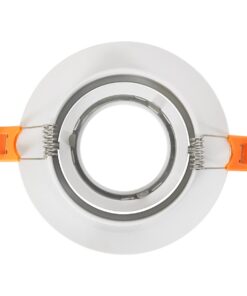 kelvo® OMEGA KLV-101-0037 Χωνευτό Κινούμενο Φωτιστικό Downlight Σποτ για Λάμπα MR16 με Ντουί GU10 AC 220-240V IP20 – Λευκό Ματ – Μ10.5 x Π10.5 x Υ2.2cm / Q7.5cm