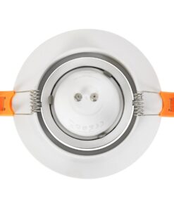 kelvo® OMEGA KLV-101-0037 Χωνευτό Κινούμενο Φωτιστικό Downlight Σποτ για Λάμπα MR16 με Ντουί GU10 AC 220-240V IP20 – Λευκό Ματ – Μ10.5 x Π10.5 x Υ2.2cm / Q7.5cm
