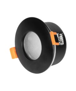 kelvo® KAPA KLV-101-0038 Χωνευτό Φωτιστικό Downlight Σποτ Μπάνιου για Λάμπα MR16 με Ντουί GU10 AC 220-240V Αδιάβροχο IP65 – Μαύρο Ματ – Μ8.5 x Π8.5 x Υ4.2cm / Q7.5cm
