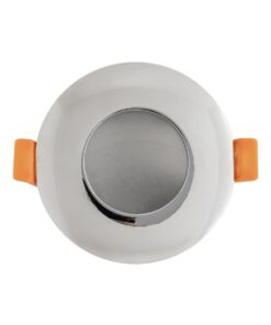 kelvo® KAPA KLV-101-0040 Χωνευτό Φωτιστικό Downlight Σποτ Μπάνιου για Λάμπα MR16 με Ντουί GU10 AC 220-240V Αδιάβροχο IP65 – Νίκελ Χρώμιο – Μ8.5 x Π8.5 x Υ4.2cm / Q7.5cm
