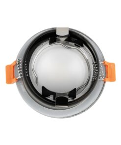 kelvo® KAPA KLV-101-0040 Χωνευτό Φωτιστικό Downlight Σποτ Μπάνιου για Λάμπα MR16 με Ντουί GU10 AC 220-240V Αδιάβροχο IP65 – Νίκελ Χρώμιο – Μ8.5 x Π8.5 x Υ4.2cm / Q7.5cm