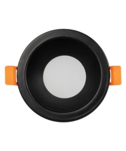 kelvo® SIGMA KLV-101-0041 Χωνευτό Φωτιστικό Downlight Σποτ Μπάνιου για Λάμπα MR16 με Ντουί GU10 AC 220-240V Αδιάβροχο IP65 – Μαύρο Ματ – Μ8.5 x Π8.5 x Υ4.4cm / Q7.5cm
