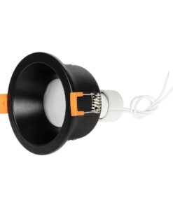 kelvo® SIGMA KLV-101-0041 Χωνευτό Φωτιστικό Downlight Σποτ Μπάνιου για Λάμπα MR16 με Ντουί GU10 AC 220-240V Αδιάβροχο IP65 – Μαύρο Ματ – Μ8.5 x Π8.5 x Υ4.4cm / Q7.5cm