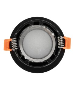 kelvo® LAMDA KLV-101-0044 Χωνευτό Φωτιστικό Downlight Σποτ Μπάνιου για Λάμπα MR16 με Ντουί GU10 AC 220-240V Αδιάβροχο IP65 – Μαύρο Ματ – Μ8.5 x Π8.5 x Υ3.5cm / Q7.5cm