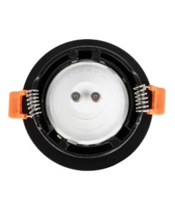 kelvo® LAMDA KLV-101-0044 Χωνευτό Φωτιστικό Downlight Σποτ Μπάνιου για Λάμπα MR16 με Ντουί GU10 AC 220-240V Αδιάβροχο IP65 – Μαύρο Ματ – Μ8.5 x Π8.5 x Υ3.5cm / Q7.5cm