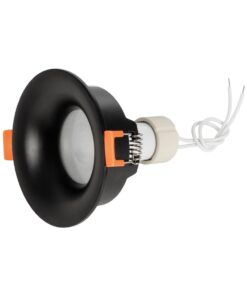 kelvo® LAMDA KLV-101-0044 Χωνευτό Φωτιστικό Downlight Σποτ Μπάνιου για Λάμπα MR16 με Ντουί GU10 AC 220-240V Αδιάβροχο IP65 – Μαύρο Ματ – Μ8.5 x Π8.5 x Υ3.5cm / Q7.5cm