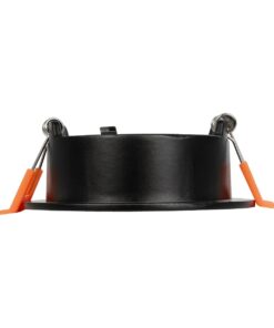 kelvo® LAMDA KLV-101-0044 Χωνευτό Φωτιστικό Downlight Σποτ Μπάνιου για Λάμπα MR16 με Ντουί GU10 AC 220-240V Αδιάβροχο IP65 – Μαύρο Ματ – Μ8.5 x Π8.5 x Υ3.5cm / Q7.5cm