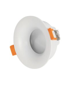 kelvo® LAMDA KLV-101-0045 Χωνευτό Φωτιστικό Downlight Σποτ Μπάνιου για Λάμπα MR16 με Ντουί GU10 AC 220-240V Αδιάβροχο IP65 – Λευκό Ματ – Μ8.5 x Π8.5 x Υ3.5cm / Q7.5cm