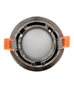 kelvo® LAMDA KLV-101-0046 Χωνευτό Φωτιστικό Downlight Σποτ Μπάνιου για Λάμπα MR16 με Ντουί GU10 AC 220-240V Αδιάβροχο IP65 – Νίκελ Βούρτσας – Μ8.5 x Π8.5 x Υ3.5cm / Q7.5cm