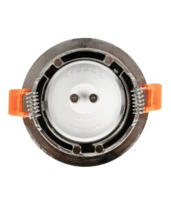 kelvo® LAMDA KLV-101-0046 Χωνευτό Φωτιστικό Downlight Σποτ Μπάνιου για Λάμπα MR16 με Ντουί GU10 AC 220-240V Αδιάβροχο IP65 – Νίκελ Βούρτσας – Μ8.5 x Π8.5 x Υ3.5cm / Q7.5cm