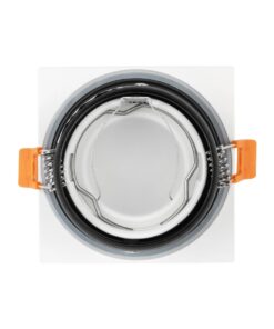 kelvo® EPSILON KLV-101-0048 Χωνευτό Φωτιστικό Downlight Σποτ Μπάνιου για Λάμπα MR16 με Ντουί GU10 AC 220-240V Αδιάβροχο IP65 – Λευκό Ματ – Μ8.5 x Π8.5 x Υ4.4cm / Q7.5cm x 7.5cm
