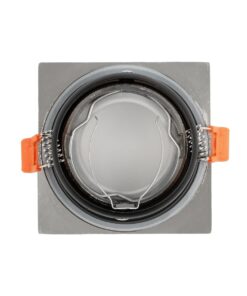 kelvo® EPSILON KLV-101-0049 Χωνευτό Φωτιστικό Downlight Σποτ Μπάνιου για Λάμπα MR16 με Ντουί GU10 AC 220-240V Αδιάβροχο IP65 – Νίκελ Βούρτσας – Μ8.5 x Π8.5 x Υ4.4cm / Q7.5cm x 7.5cm