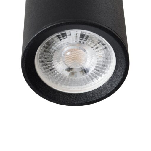 kelvo® DUCT KLV-101-0051 Φωτιστικό Downlight Σποτ για Λάμπα MR16 με Ντουί GU10 AC 220-240V IP20 – Μαύρο Ματ – Μ6 x Π6 x Υ30cm