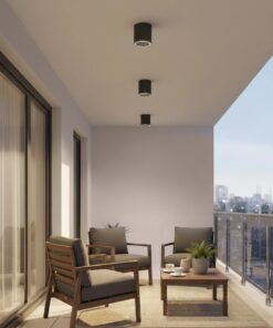 kelvo® MARETTI KLV-101-0055 Φωτιστικό Downlight Σποτ για Λάμπα MR16 με Ντουί GU10 AC 220-240V Αδιάβροχο IP65 – Μαύρο Ματ – Μ9 x Π9 x Υ9cm