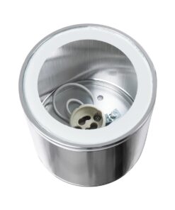 kelvo® MARETTI KLV-101-0057 Φωτιστικό Downlight Σποτ για Λάμπα MR16 με Ντουί GU10 AC 220-240V Αδιάβροχο IP65 – Νίκελ Χρώμιο – Μ9 x Π9 x Υ9cm