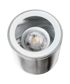 kelvo® MARETTI KLV-101-0057 Φωτιστικό Downlight Σποτ για Λάμπα MR16 με Ντουί GU10 AC 220-240V Αδιάβροχο IP65 – Νίκελ Χρώμιο – Μ9 x Π9 x Υ9cm
