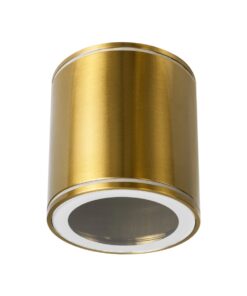 kelvo® MARETTI KLV-101-0058 Φωτιστικό Downlight Σποτ για Λάμπα MR16 με Ντουί GU10 AC 220-240V Αδιάβροχο IP65 – Χρυσό Πλατίνα – Μ9 x Π9 x Υ9cm