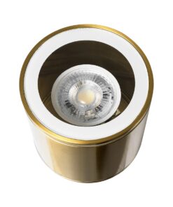 kelvo® MARETTI KLV-101-0058 Φωτιστικό Downlight Σποτ για Λάμπα MR16 με Ντουί GU10 AC 220-240V Αδιάβροχο IP65 – Χρυσό Πλατίνα – Μ9 x Π9 x Υ9cm
