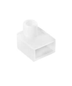 kelvo® NEONPRO KLV-101-0064 Γωνιακή Τάπα Σύνδεσης Τροφοδοσίας για Neon Flex LED Αδιάβροχο IP65 – Διάφανο – Μ1.4 x Π1.7 x Υ1.4cm