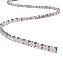 kelvo® NEONPRO KLV-101-0069 Εύκαμπτη Βάση Στήριξης για Neon Flex LED Αδιάβροχο IP65 – Νίκελ Χρώμιο – Μ1000 x Π0.7 x Υ1.2cm – Ρολό 10 Μέτρων