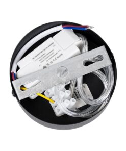 kelvo® CANAL KLV-101-0070 Κρεμαστό Φωτιστικό Οροφής LED 7W 700lm 36° AC 220-240V IP20 Θερμό Λευκό 2700K – Bridgelux COB Chip & TÜV SÜD Driver – Μαύρο Ματ – Μ4 x Π4 x Υ30cm – 5 Χρόνια Εγγύηση