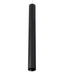 kelvo® CANAL KLV-101-0071 Κρεμαστό Φωτιστικό Οροφής LED 7W 700lm 36° AC 220-240V IP20 Θερμό Λευκό 2700K – Bridgelux COB Chip & TÜV SÜD Driver – Μαύρο Ματ – Μ4 x Π4 x Υ40cm – 5 Χρόνια Εγγύηση