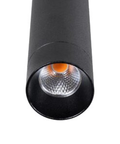 kelvo® CANAL KLV-101-0072 Κρεμαστό Φωτιστικό Οροφής LED 7W 700lm 36° AC 220-240V IP20 Θερμό Λευκό 2700K – Bridgelux COB Chip & TÜV SÜD Driver – Μαύρο Ματ – Μ4 x Π4 x Υ60cm – 5 Χρόνια Εγγύηση