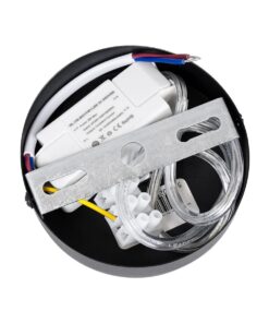kelvo® CANAL KLV-101-0072 Κρεμαστό Φωτιστικό Οροφής LED 7W 700lm 36° AC 220-240V IP20 Θερμό Λευκό 2700K – Bridgelux COB Chip & TÜV SÜD Driver – Μαύρο Ματ – Μ4 x Π4 x Υ60cm – 5 Χρόνια Εγγύηση