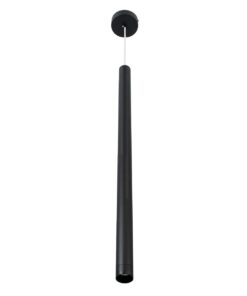 kelvo® CANAL KLV-101-0073 Κρεμαστό Φωτιστικό Οροφής LED 7W 700lm 36° AC 220-240V IP20 Θερμό Λευκό 2700K – Bridgelux COB Chip & TÜV SÜD Driver – Μαύρο Ματ – Μ4 x Π4 x Υ80cm – 5 Χρόνια Εγγύηση