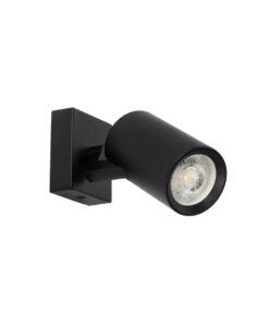 kelvo® SPOTA KLV-101-0134-V2 Κινούμενο Φωτιστικό Σποτ Τοίχου για Λάμπα MR16 με Ντουί GU10 AC 220-240V IP20 – Μαύρο Ματ – Μ7 x Π6 x Υ14cm