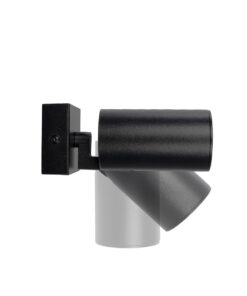 kelvo® SPOTA KLV-101-0134-V2 Κινούμενο Φωτιστικό Σποτ Τοίχου για Λάμπα MR16 με Ντουί GU10 AC 220-240V IP20 – Μαύρο Ματ – Μ7 x Π6 x Υ14cm