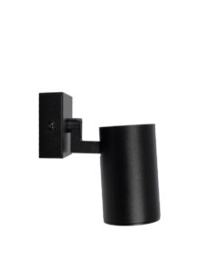 kelvo® SPOTA KLV-101-0134-V2 Κινούμενο Φωτιστικό Σποτ Τοίχου για Λάμπα MR16 με Ντουί GU10 AC 220-240V IP20 – Μαύρο Ματ – Μ7 x Π6 x Υ14cm