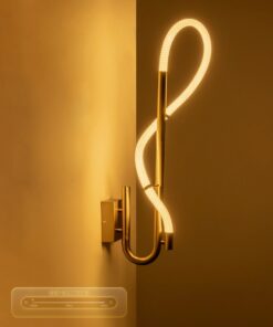 kelvo® GLOW KLV-101-0148-V2 Φωτιστικό Τοίχου / Απλίκα LED 18W 1800lm 360° AC 220-240V IP20 Ρυθμιζόμενο Λευκό CCT με On/Off 2700K/4500K/6000K – Lumileds SMD Chip – Χρυσό Πλατίνα – Μ65 x Π30 x Υ30cm – 3 Χρόνια Εγγύηση