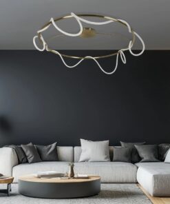kelvo® GLOW KLV-101-0151 Φωτιστικό Οροφής LED 89W 8900lm 360° AC 220-240V IP20 Ρυθμιζόμενο Λευκό CCT με Χειριστήριο από 2700K έως 6000K Dimmable – Lumileds SMD Chip – Χρυσό Πλατίνα – Μ150 x Π150 x Υ30cm – 3 Χρόνια Εγγύηση
