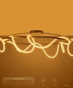 kelvo® GLOW KLV-101-0151 Φωτιστικό Οροφής LED 89W 8900lm 360° AC 220-240V IP20 Ρυθμιζόμενο Λευκό CCT με Χειριστήριο από 2700K έως 6000K Dimmable – Lumileds SMD Chip – Χρυσό Πλατίνα – Μ150 x Π150 x Υ30cm – 3 Χρόνια Εγγύηση
