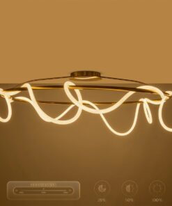 kelvo® GLOW KLV-101-0151 Φωτιστικό Οροφής LED 89W 8900lm 360° AC 220-240V IP20 Ρυθμιζόμενο Λευκό CCT με Χειριστήριο από 2700K έως 6000K Dimmable – Lumileds SMD Chip – Χρυσό Πλατίνα – Μ150 x Π150 x Υ30cm – 3 Χρόνια Εγγύηση
