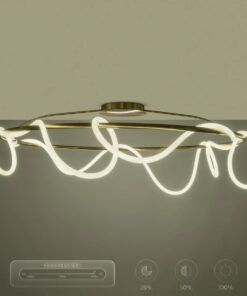 kelvo® GLOW KLV-101-0151 Φωτιστικό Οροφής LED 89W 8900lm 360° AC 220-240V IP20 Ρυθμιζόμενο Λευκό CCT με Χειριστήριο από 2700K έως 6000K Dimmable – Lumileds SMD Chip – Χρυσό Πλατίνα – Μ150 x Π150 x Υ30cm – 3 Χρόνια Εγγύηση