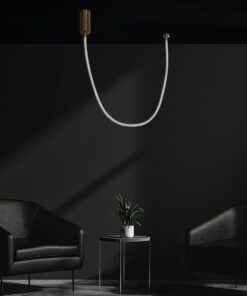kelvo® GLOW KLV-101-0155 Κρεμαστό Φωτιστικό Οροφής LED 27W 2700lm 360° AC 220-240V IP20 Ρυθμιζόμενο Λευκό CCT με Χειριστήριο από 2700K έως 6000K Dimmable – Lumileds SMD Chip – Χρυσό Πλατίνα – Μ90 x Π9 x Υ95cm – 3 Χρόνια Εγγύηση
