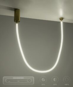 kelvo® GLOW KLV-101-0155-V2 Φωτιστικό Οροφής / Απλίκα LED 27W 2700lm 360° AC 220-240V IP20 Ρυθμιζόμενο Λευκό CCT με Χειριστήριο από 2700K έως 6000K Dimmable – Lumileds SMD Chip – Χρυσό Πλατίνα – Μ90 x Π9 x Υ95cm – 3 Χρόνια Εγγύηση