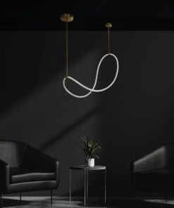 kelvo® GLOW KLV-101-0156 Κρεμαστό Φωτιστικό Οροφής LED 34W 3400lm 360° AC 220-240V IP20 Ρυθμιζόμενο Λευκό CCT με Χειριστήριο από 2700K έως 6000K Dimmable – Lumileds SMD Chip – Χρυσό Πλατίνα – Μ20 x Π35 x Υ120cm – 3 Χρόνια Εγγύηση