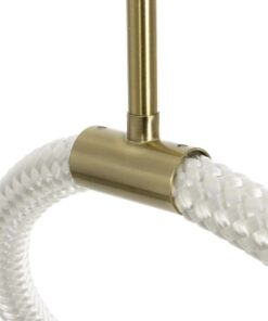 kelvo® GLOW KLV-101-0156 Κρεμαστό Φωτιστικό Οροφής LED 34W 3400lm 360° AC 220-240V IP20 Ρυθμιζόμενο Λευκό CCT με Χειριστήριο από 2700K έως 6000K Dimmable – Lumileds SMD Chip – Χρυσό Πλατίνα – Μ20 x Π35 x Υ120cm – 3 Χρόνια Εγγύηση