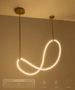 kelvo® GLOW KLV-101-0156 Κρεμαστό Φωτιστικό Οροφής LED 34W 3400lm 360° AC 220-240V IP20 Ρυθμιζόμενο Λευκό CCT με Χειριστήριο από 2700K έως 6000K Dimmable – Lumileds SMD Chip – Χρυσό Πλατίνα – Μ20 x Π35 x Υ120cm – 3 Χρόνια Εγγύηση
