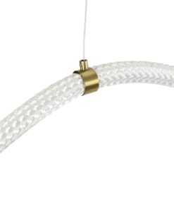 kelvo® GLOW KLV-101-0158 Κρεμαστό Φωτιστικό Οροφής LED 105W 10500lm 360° AC 220-240V IP20 Ρυθμιζόμενο Λευκό CCT με Χειριστήριο από 2700K έως 6000K Dimmable – Lumileds SMD Chip – Χρυσό Πλατίνα – Μ180 x Π180 x Υ110cm – 3 Χρόνια Εγγύηση
