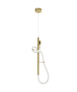 kelvo® GLOW KLV-101-0159 Κρεμαστό Φωτιστικό Οροφής LED 24W 2400lm 360° AC 220-240V IP20 Ρυθμιζόμενο Λευκό CCT με On/Off 2700K/4500K/6000K – Lumileds SMD Chip – Χρυσό Πλατίνα – Μ24 x Π10 x Υ62cm – 3 Χρόνια Εγγύηση