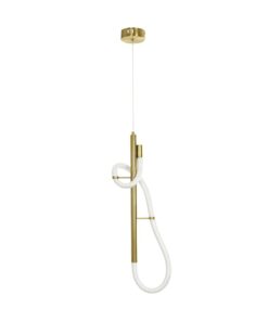 kelvo® GLOW KLV-101-0159 Κρεμαστό Φωτιστικό Οροφής LED 24W 2400lm 360° AC 220-240V IP20 Ρυθμιζόμενο Λευκό CCT με On/Off 2700K/4500K/6000K – Lumileds SMD Chip – Χρυσό Πλατίνα – Μ24 x Π10 x Υ62cm – 3 Χρόνια Εγγύηση