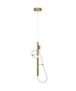 kelvo® GLOW KLV-101-0159 Κρεμαστό Φωτιστικό Οροφής LED 24W 2400lm 360° AC 220-240V IP20 Ρυθμιζόμενο Λευκό CCT με On/Off 2700K/4500K/6000K – Lumileds SMD Chip – Χρυσό Πλατίνα – Μ24 x Π10 x Υ62cm – 3 Χρόνια Εγγύηση