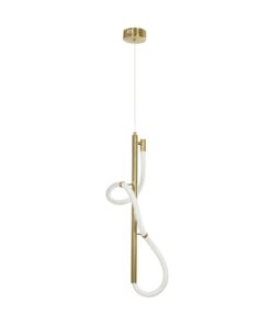 kelvo® GLOW KLV-101-0160 Κρεμαστό Φωτιστικό Οροφής LED 24W 2400lm 360° AC 220-240V IP20 Ρυθμιζόμενο Λευκό CCT με On/Off 2700K/4500K/6000K – Lumileds SMD Chip – Χρυσό Πλατίνα – Μ30 x Π17 x Υ66cm – 3 Χρόνια Εγγύηση