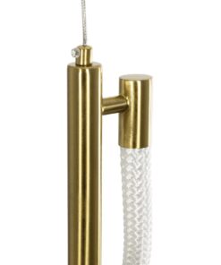 kelvo® GLOW KLV-101-0160 Κρεμαστό Φωτιστικό Οροφής LED 24W 2400lm 360° AC 220-240V IP20 Ρυθμιζόμενο Λευκό CCT με On/Off 2700K/4500K/6000K – Lumileds SMD Chip – Χρυσό Πλατίνα – Μ30 x Π17 x Υ66cm – 3 Χρόνια Εγγύηση